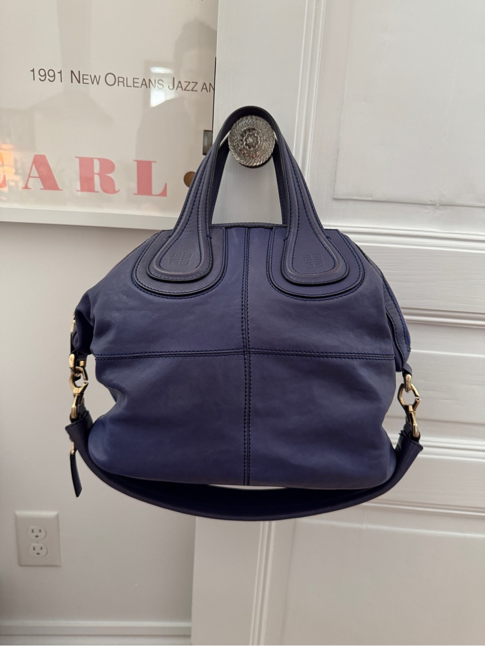 Givenchy Medium Nightingale Tote Bag Violet w/ Gold Hardware Rare Color
